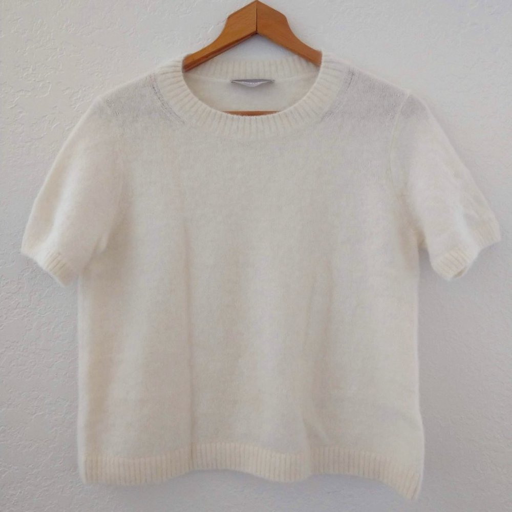 Everlane fluffy alpaca cropped sweater L